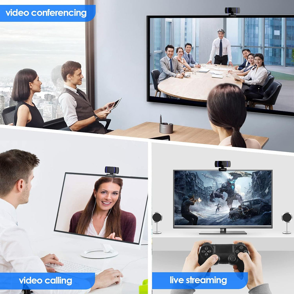 1080P Full HD Autofocus Webcam with Microphone L305558