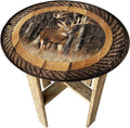 Round Whiskey Barrel End Table F7670
