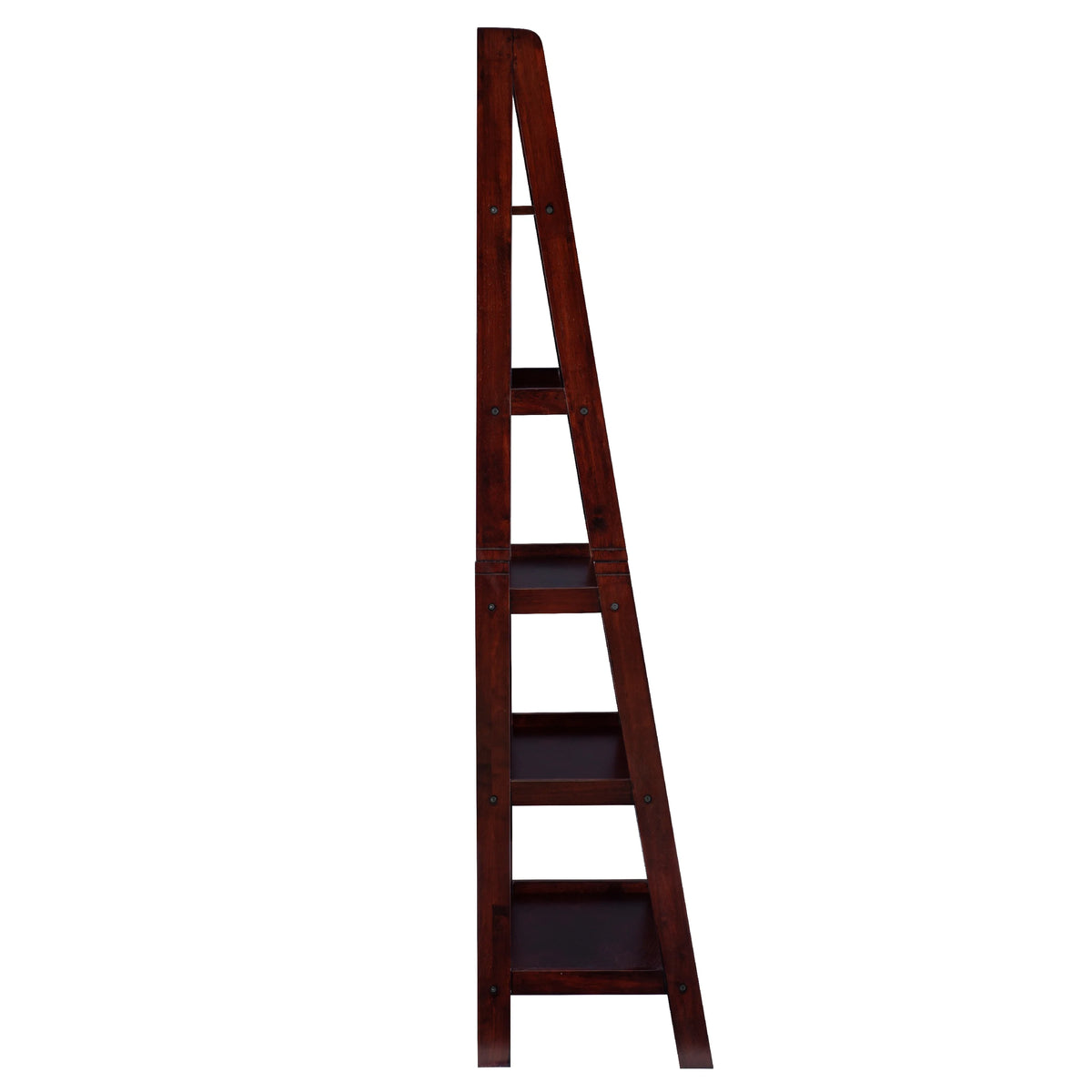 5-Shelf Ladder Bookcase, 72" Height, Espresso Finish Z102