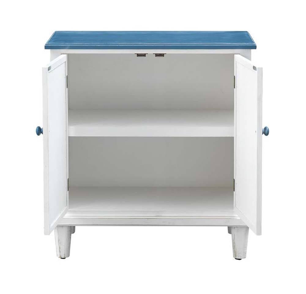 Blue White Two Door Cabinet F867206