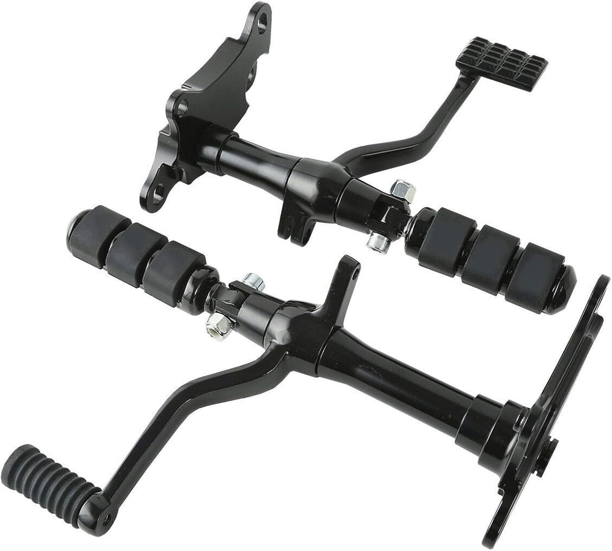 Forward Control Foot Pegs Complete Kit Levers & Linkages Black S214395