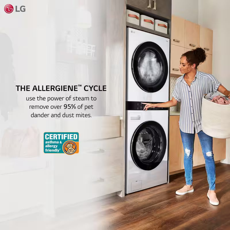 4.5 Cu.Ft. Front Load Washer & 7.4 Cu.Ft. Gas Dryer in White E895439