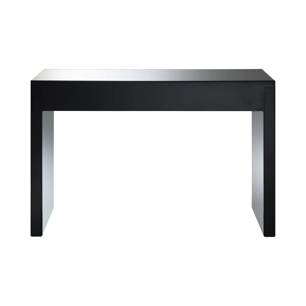 Rectangular Sofa Table Silver and Clear Mirror Y3911