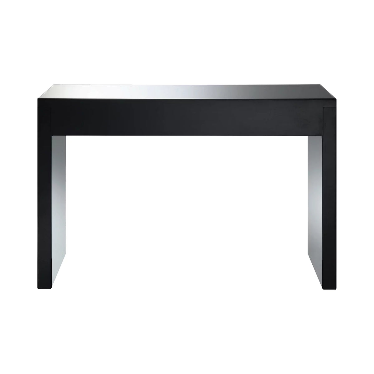 Rectangular Sofa Table Silver and Clear Mirror Y3911