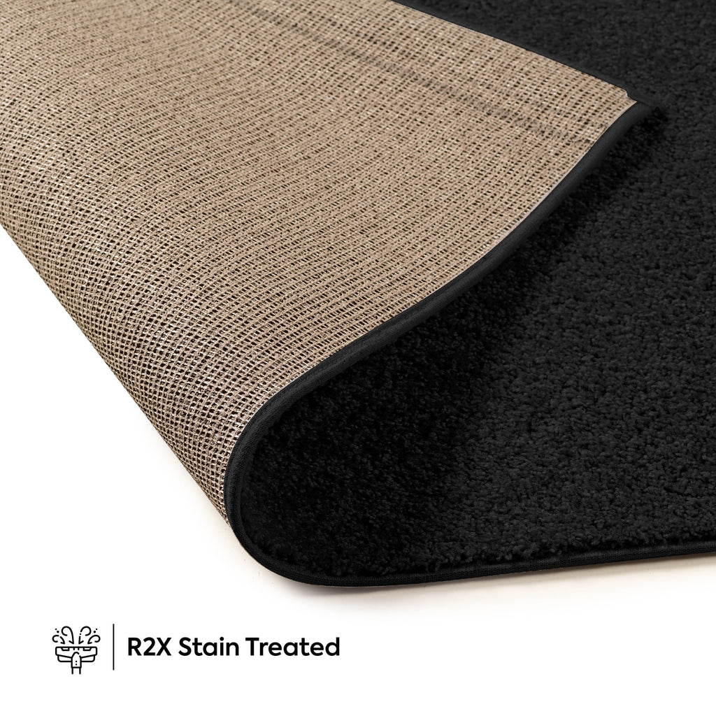 2 ft. Round Black Indoor Rug N15733
