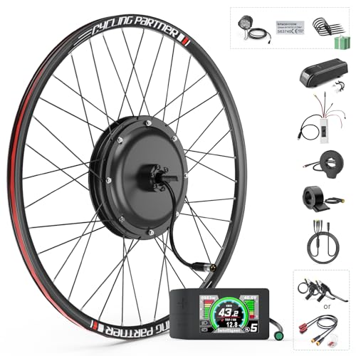 48V1000W Brushless Gearless Rear Hub Motor Electric Bike Kit U326004