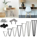 Black 2-Rod Metal Table Legs H212996