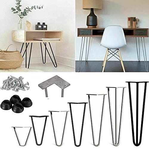 Black 2-Rod Metal Table Legs H212996