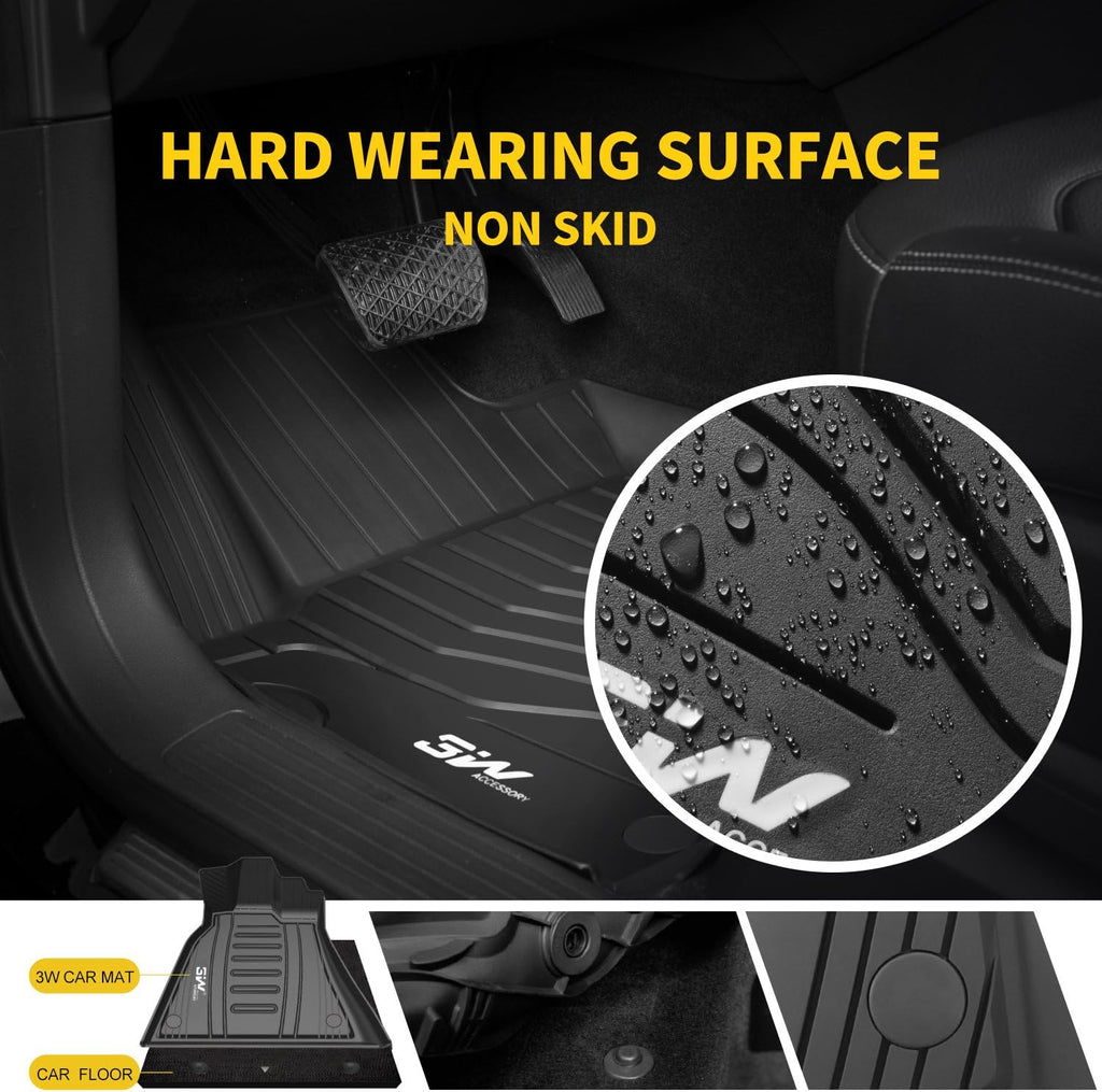Black Floor Mats with Front Carpet Mats C643