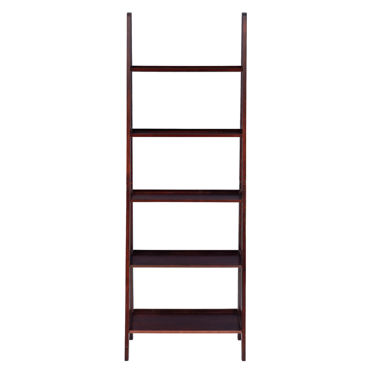 5-Shelf Ladder Bookcase, 72" Height, Espresso Finish Z102
