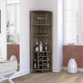Dark Brown Corner Bar Cabinet L67462