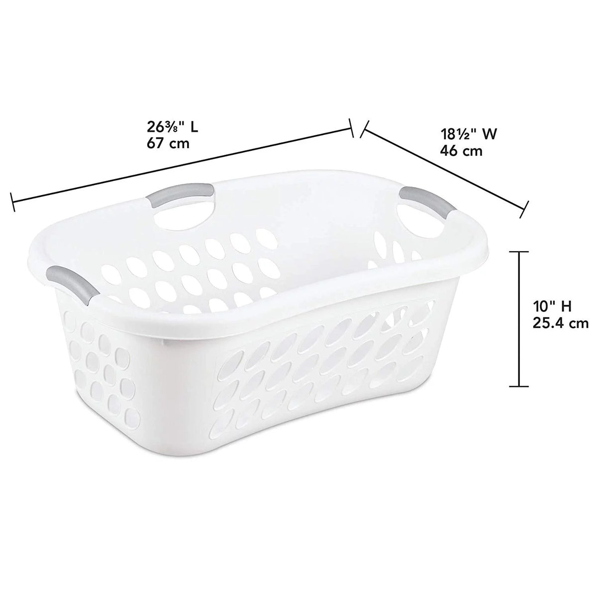 1.25 Bushel Plastic Laundry Basket Bin 6 Pack P71812