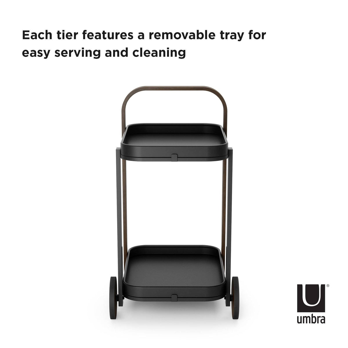 White-Natural Bar & Serving Cart N999