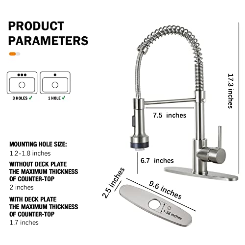 Matte Black Pull Down Sprayer Kitchen Faucet B1434