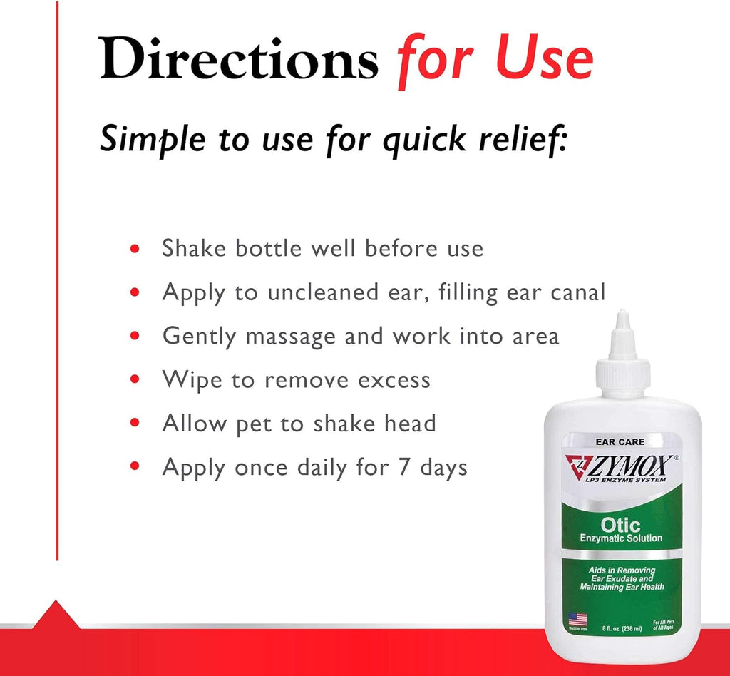 Zymox Otic Enzymatic Solution, 8oz V60051