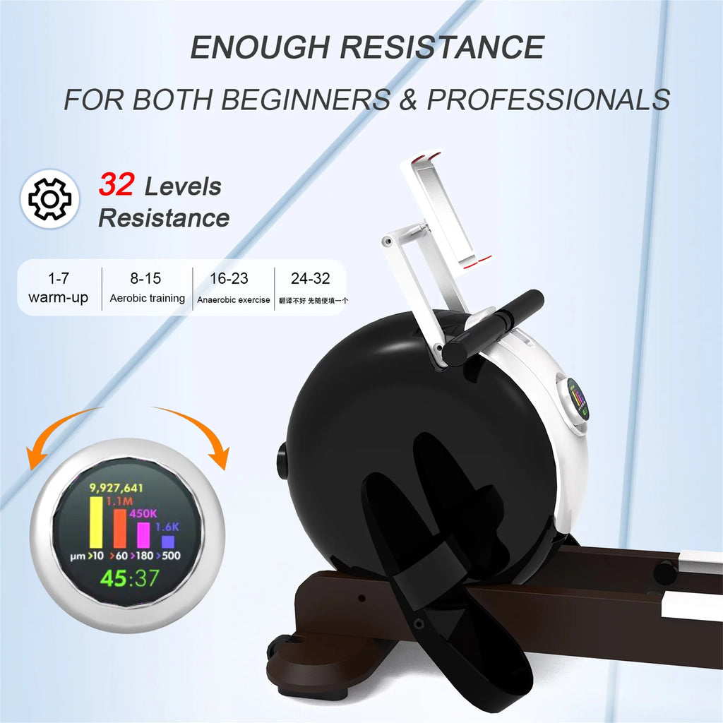 Magnetic Rowing Machine with 32 Levels Resistance, LCD Display T98843