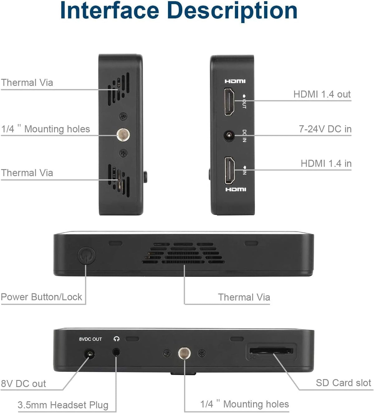 5.5 inch Touch Screen Camera Field Monitor I7414