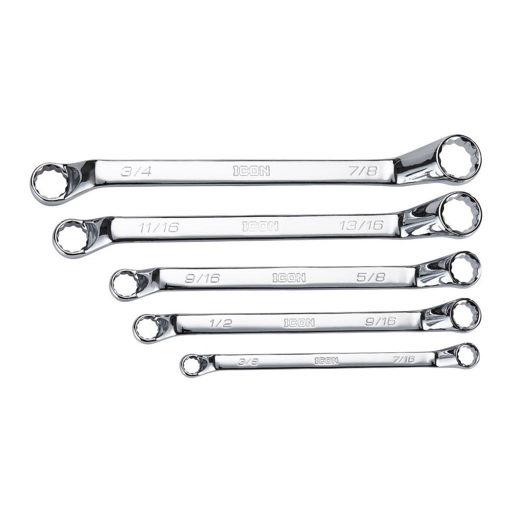 5 Piece SAE Offset Box Wrench Set F15945