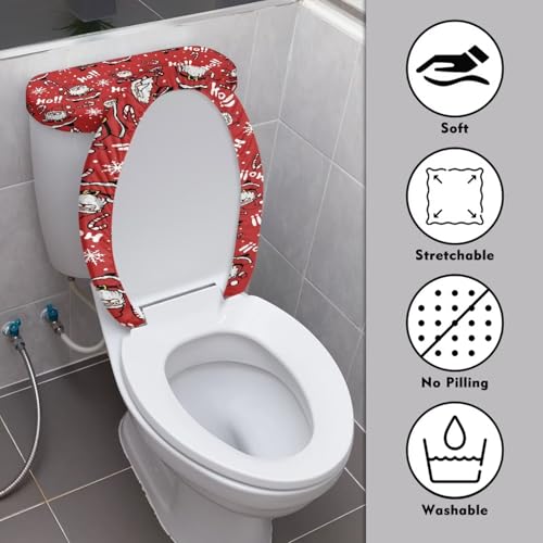 Santa Claus Toilet Lid Tank Cover 2 Pack Set N7741