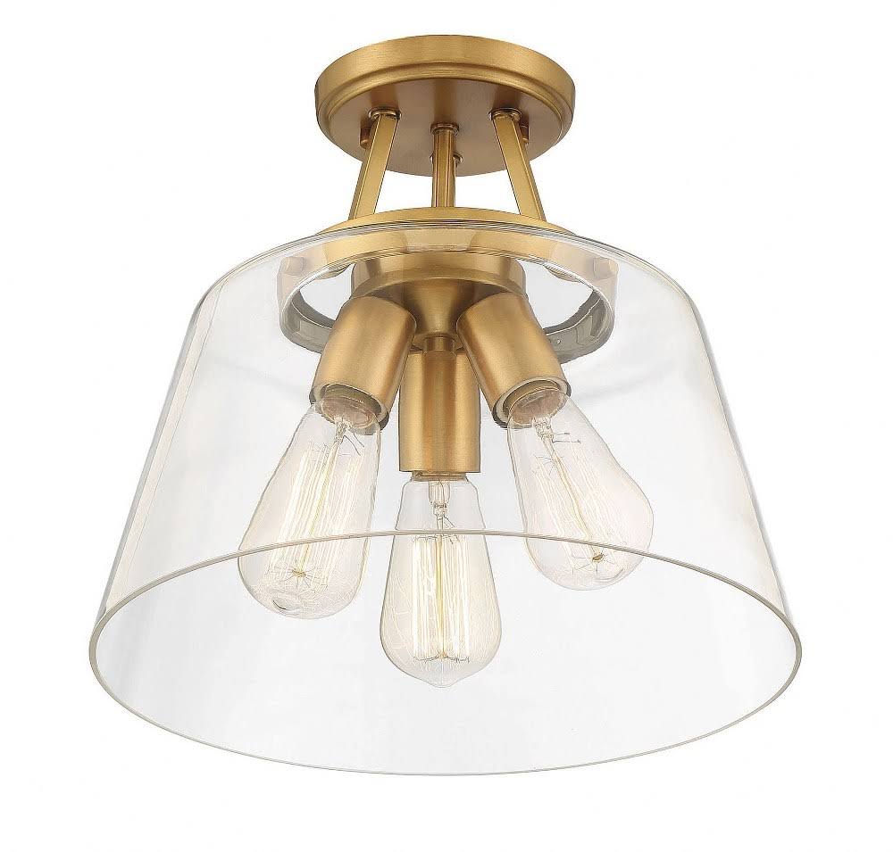3 Light Semi-Flush Mount Satin K304763
