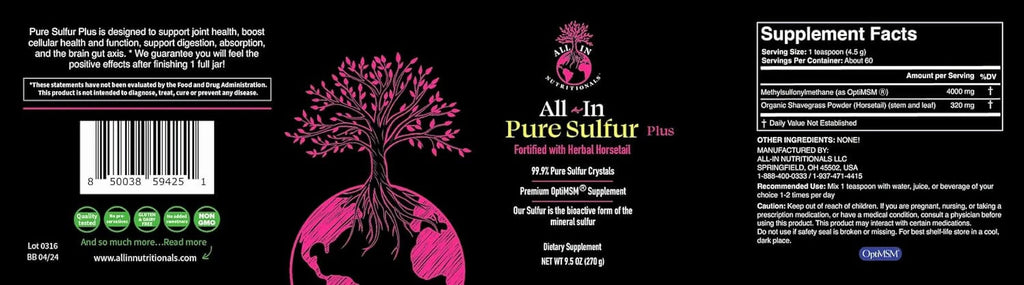 Pure Sulfur-60 Servings V7241