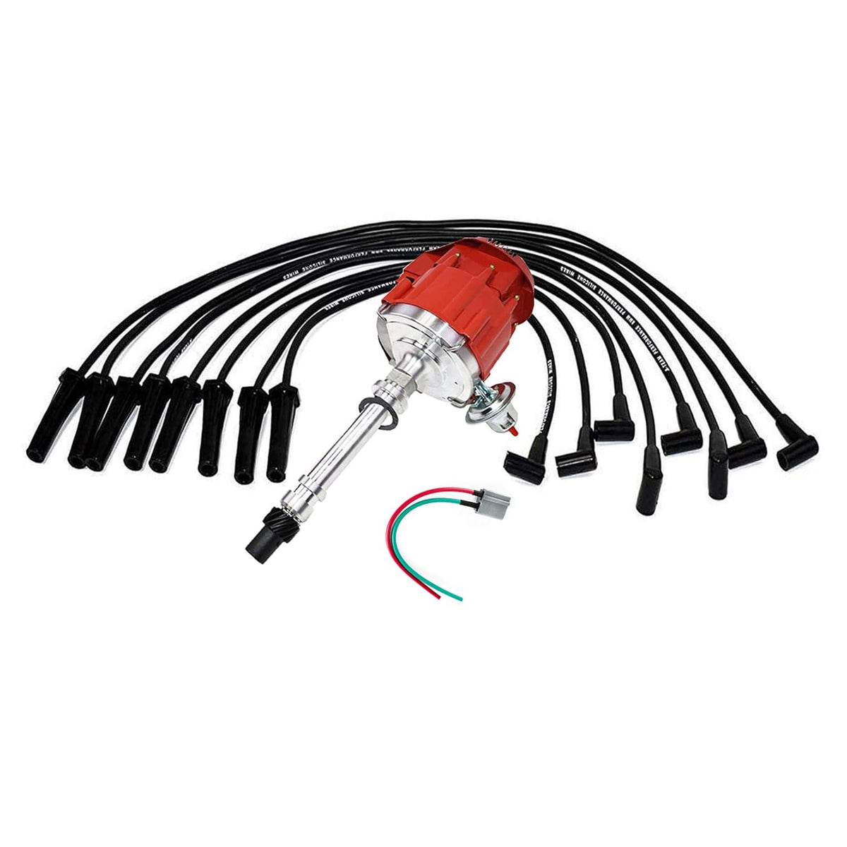 HEI Distributor Complete Kit with Spark Plug Wires and Pigtail Harness X24607