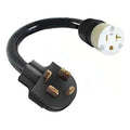 4-Pin Male Dryer Plug To 3-Prong Female Socket Power Cord Adapter G66632