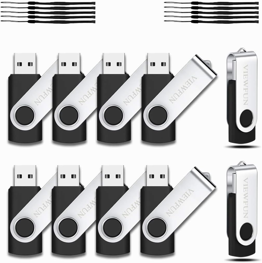 4G Flash Drive 50 Pack USB Thumb Drive with LED Indicator and Lanyards S133
