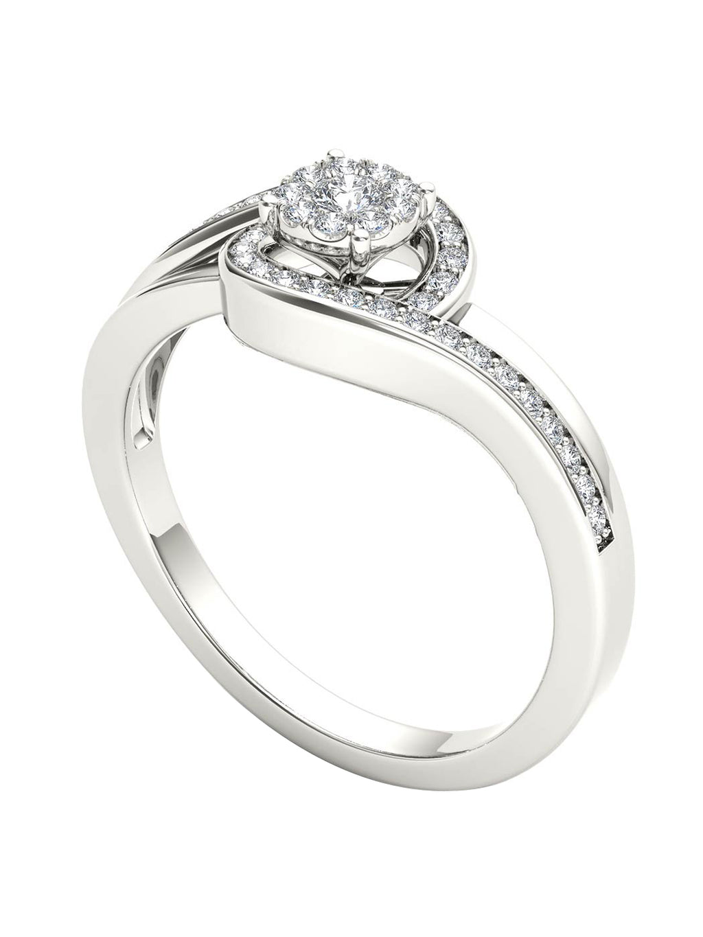 1/5ct Tw Diamond Cluster Engagement Ring Y11539