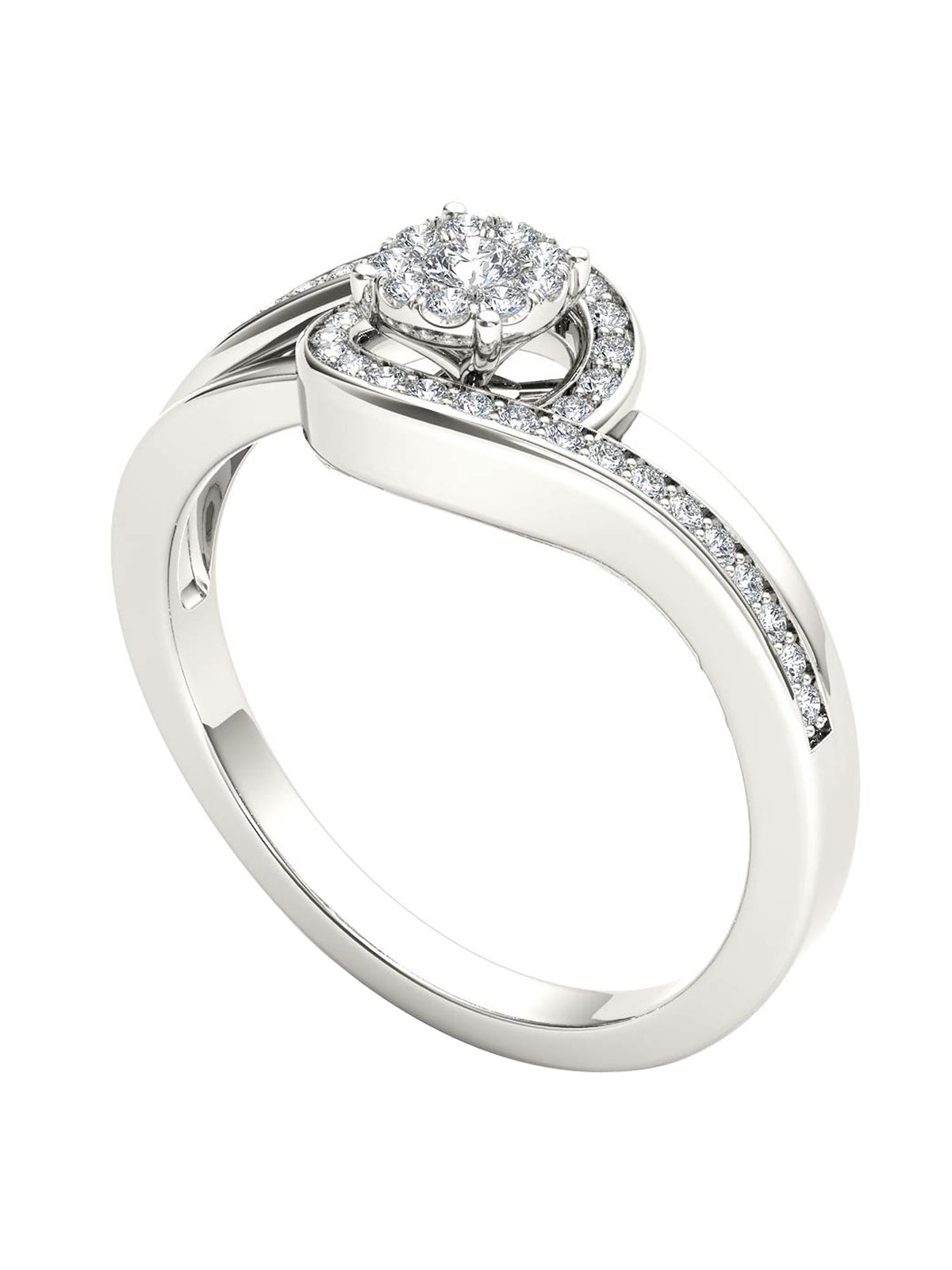 1/5ct Tw Diamond Cluster Engagement Ring Y11539