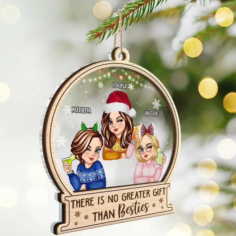 2-Layered Wooden Ornament T13403