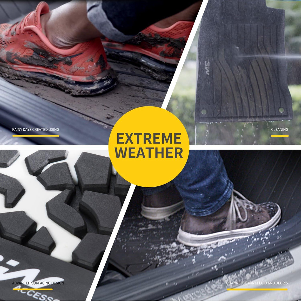Black Floor Mats with Front Carpet Mats C643