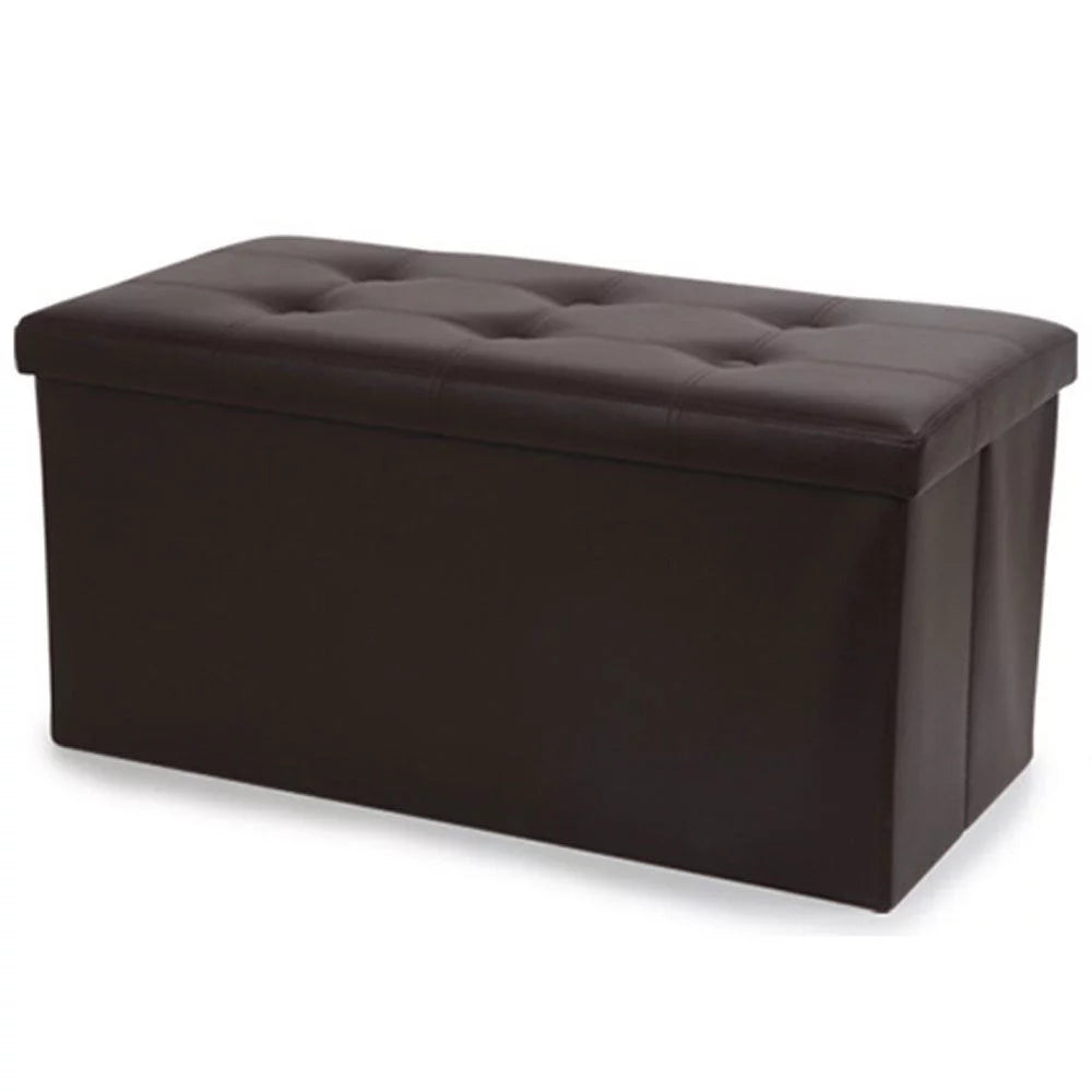 Brown Folding Storage Ottoman N95006