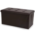 Brown Folding Storage Ottoman N95006