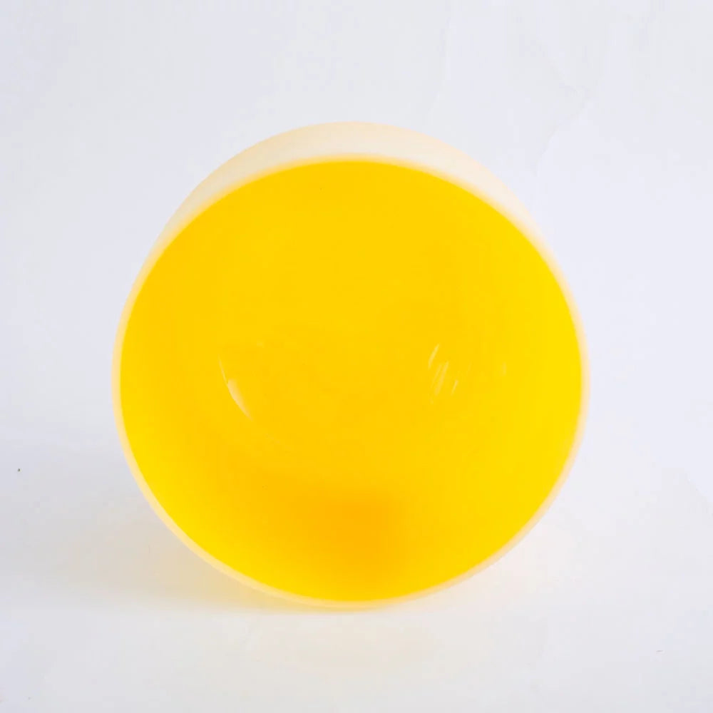 Yellow 10 inch Frosted Quartz Crystal Singing Bowl W789