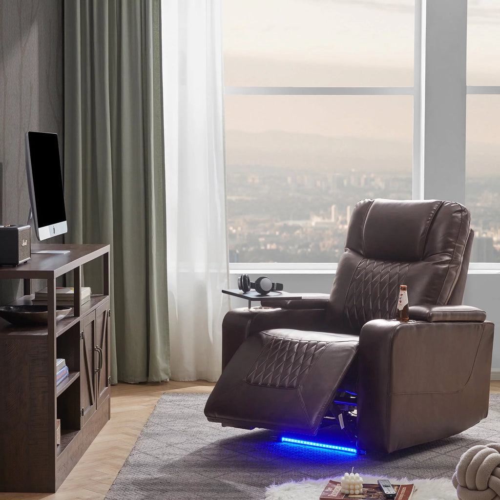 Power Motion Recliner with Cup Holders and USB Charge Port G148