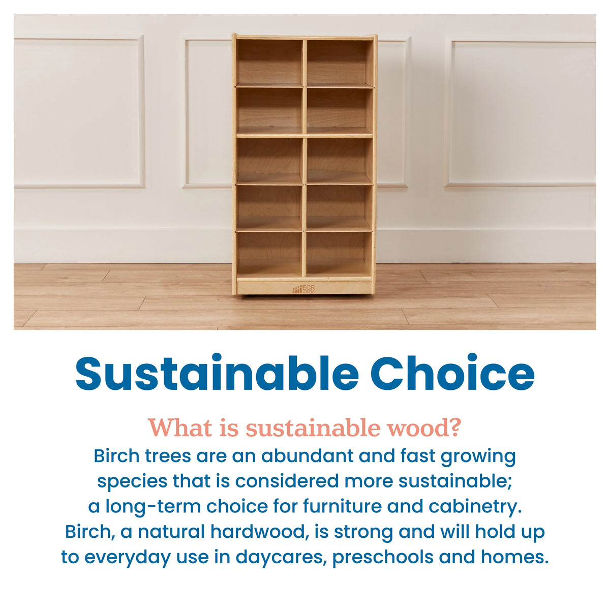 10 Cubby Mobile Tray Storage Cabinet V192