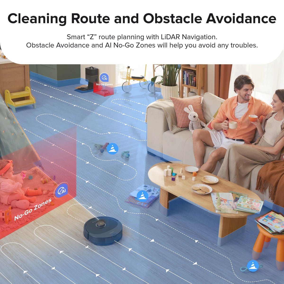 Robot Vacuum and Mop with Self-Emptying W200