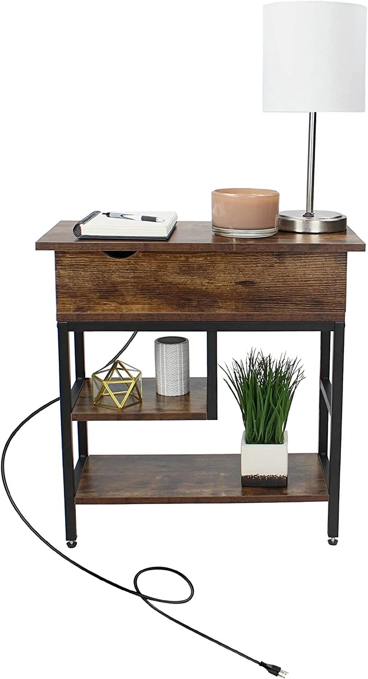 12 Inch Wide Narrow Charging End Table X184416
