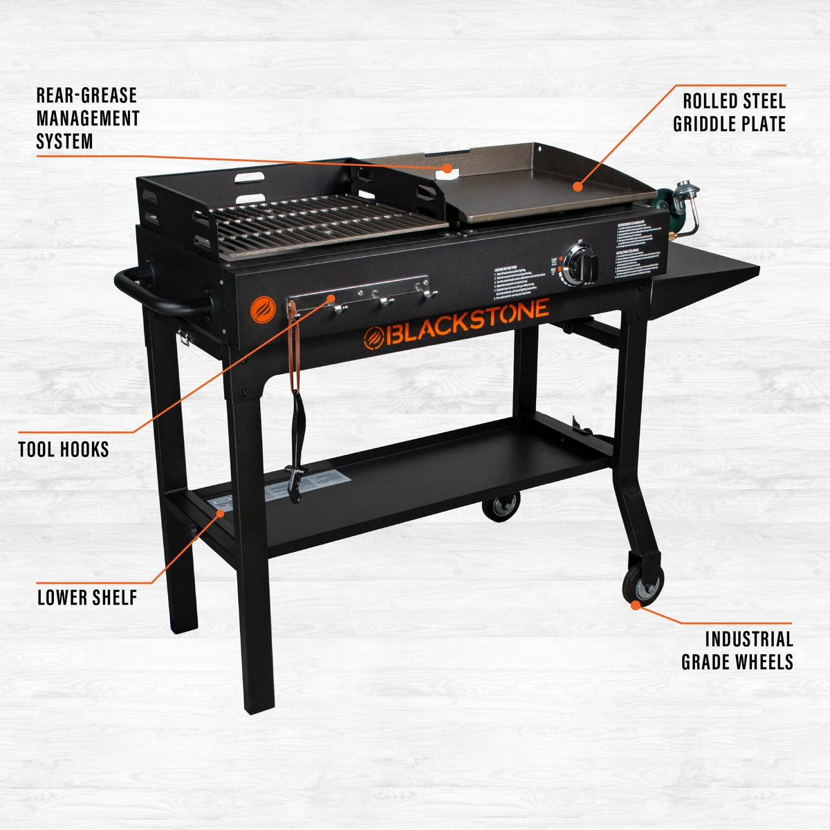 17 Griddle and Charcoal Grill Combo Q184