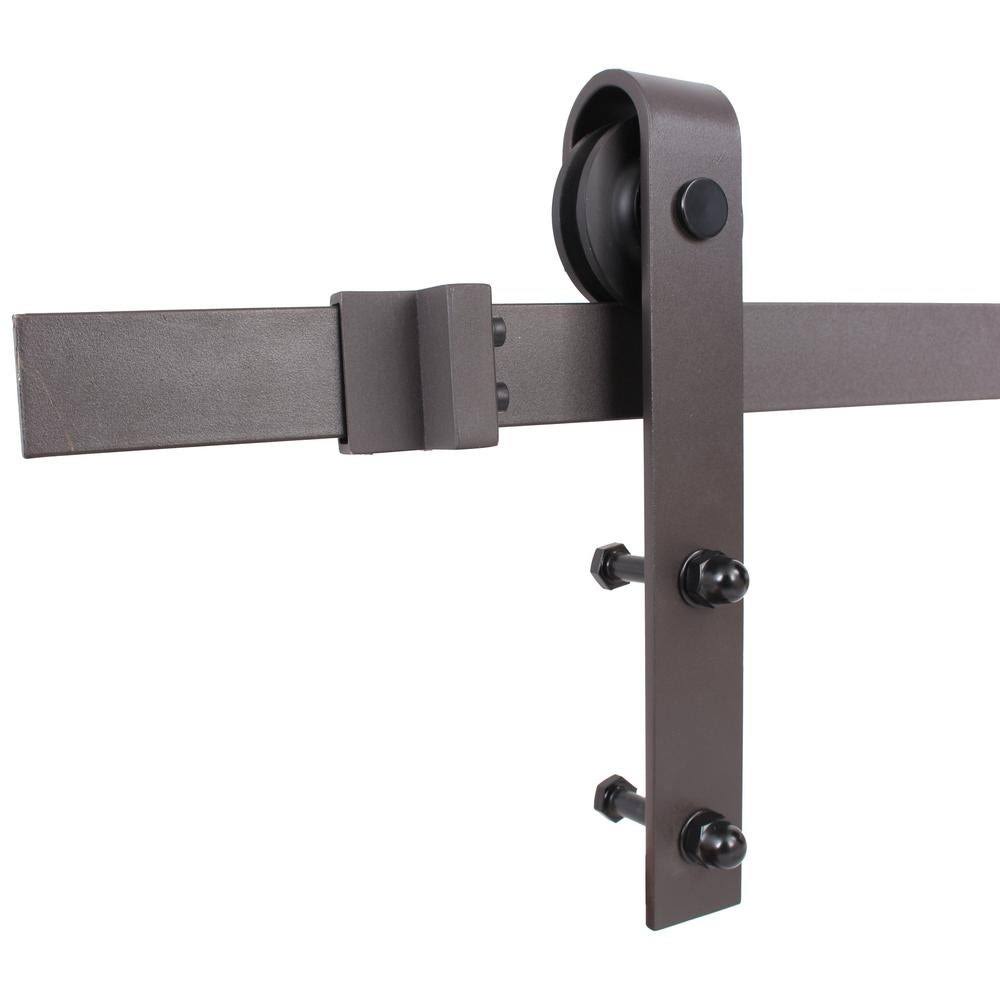 Sage Green Stained Solid Pine Wood Interior Double Sliding Barn Door with Hardware Kit W148531