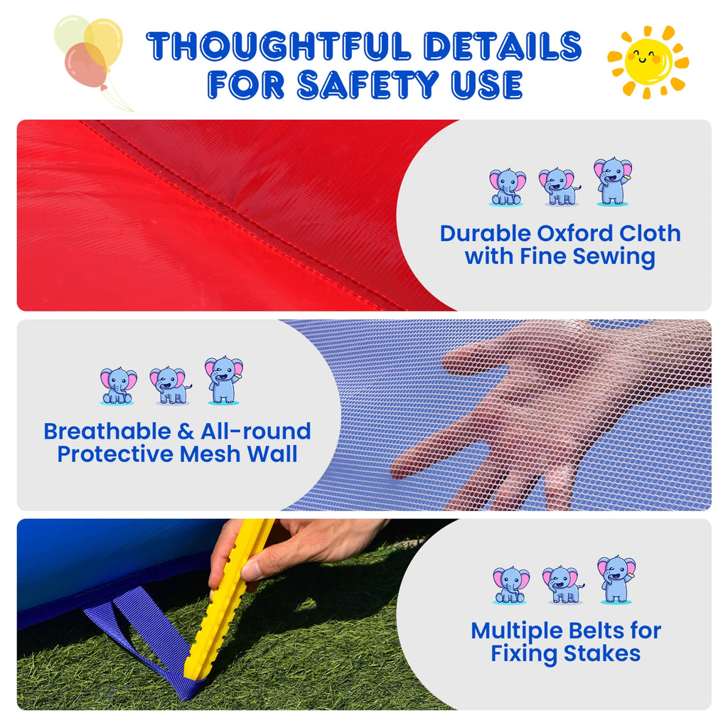 Inflatable Bounce House 3-in-1 Elephant Theme Castle F1526