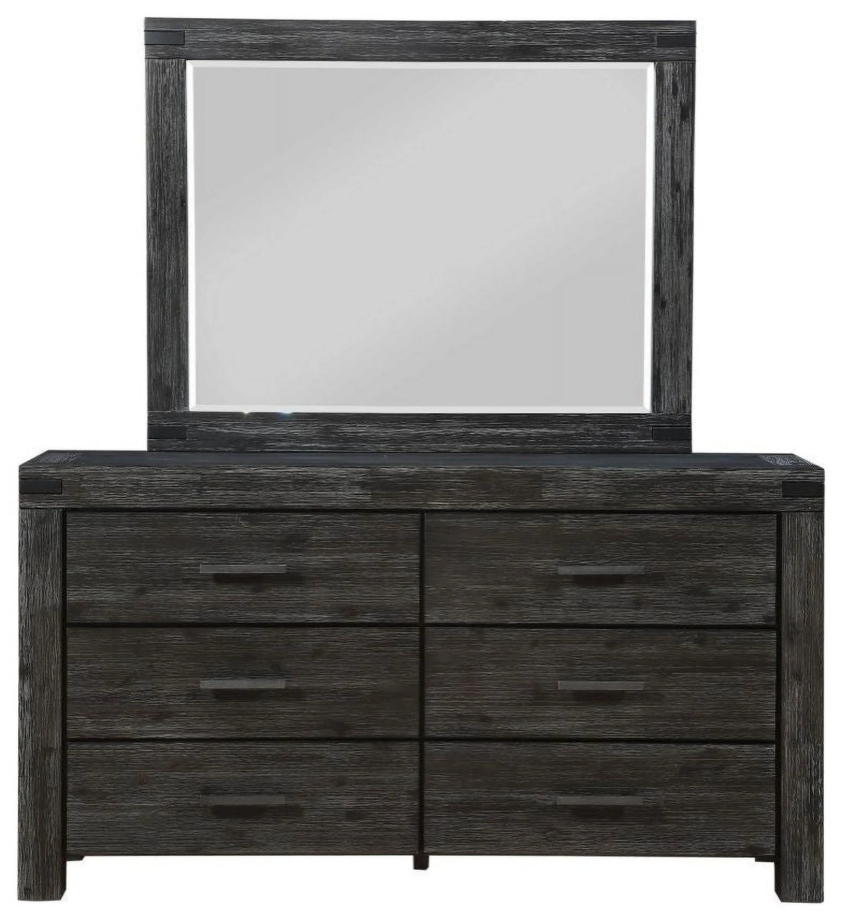 2 Piece Dresser and Mirror Set Graphite A629479
