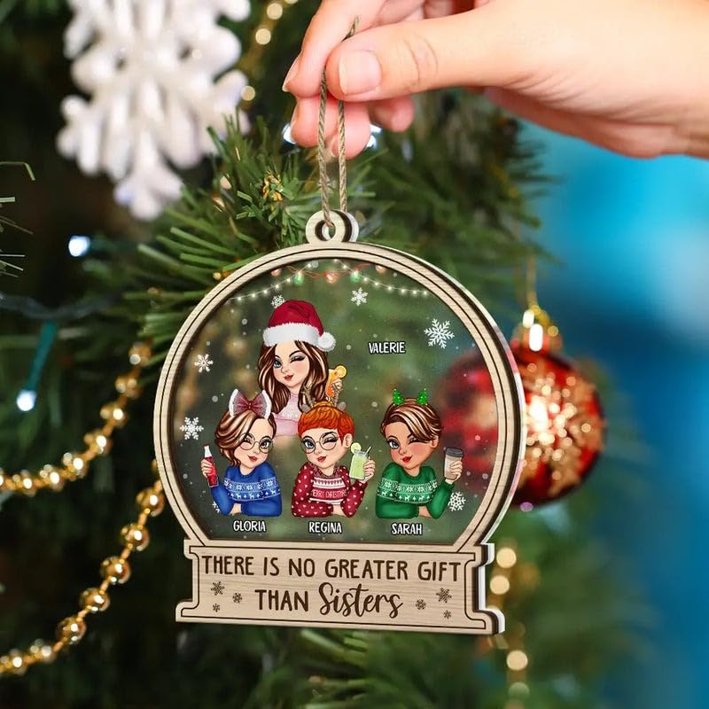 2-Layered Wooden Ornament T13403
