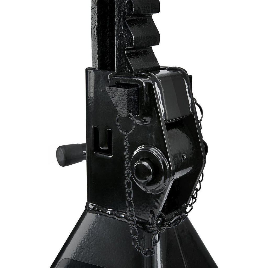 12 Ton Heavy Duty Ratcheting Jack Stands, Black D5053