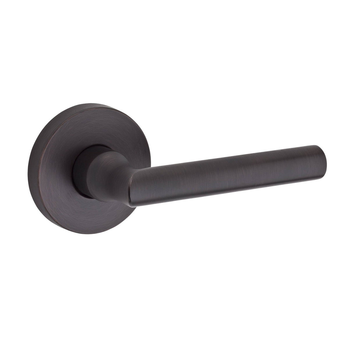 Passage Tube Lever with Round Rose Venetian Bronze T22027