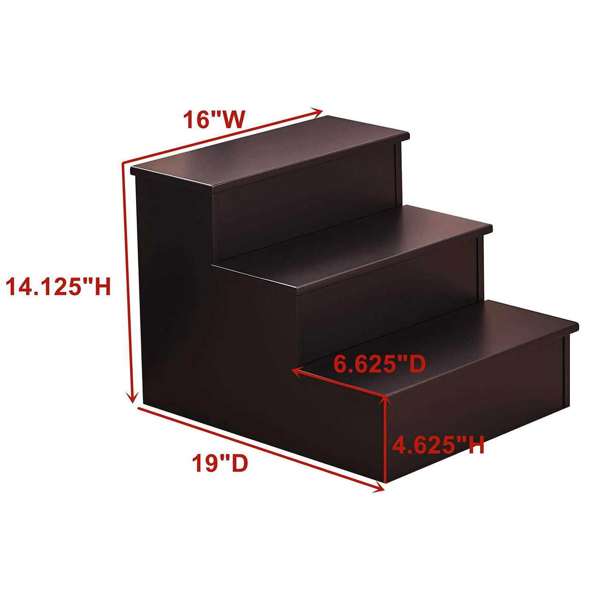 Wood 3 Step Stool P455