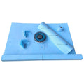 Bright Chrome ABS Plastic Shower Base with Center Drain O1704