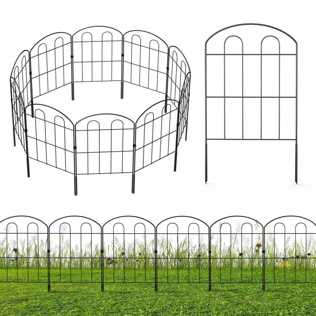Coated Metal RustProof Folding Garden Fence D57140