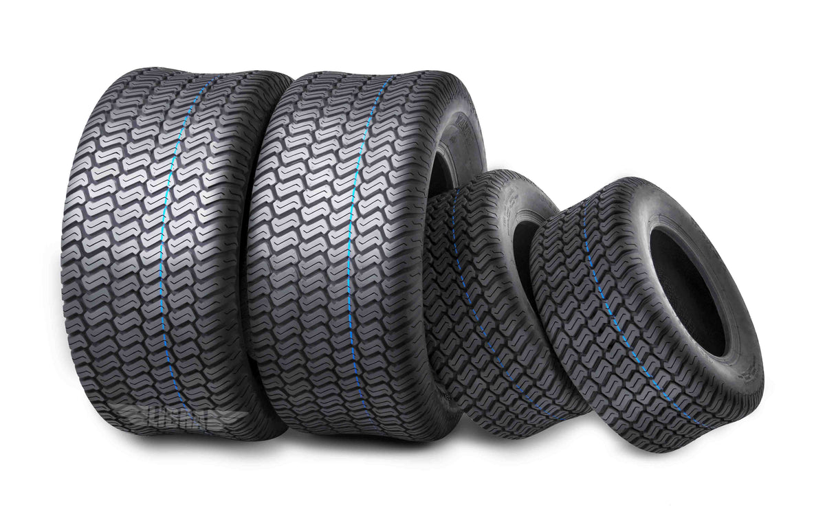 Set of 4 Lawn Mower Turf Tires 16x6.5-8 Front & 23x9.5-12 Rear P75266